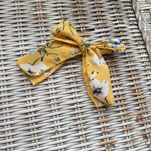 Cottage-core Yellow & Floral Hair Ribbon